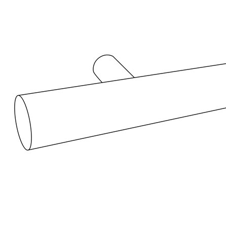 Trapleuning in RAL kleur naar wens (gecoat) op maat - voor buiten - rond - incl. leuninghouders TYPE 14 - coating in iedere RAL kleur