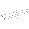 Trapleuning in RAL kleur naar wens (gecoat) op maat - voor buiten - rechthoekig (40x10 mm) - incl. leuninghouders TYPE 13 - coating in iedere RAL kleur