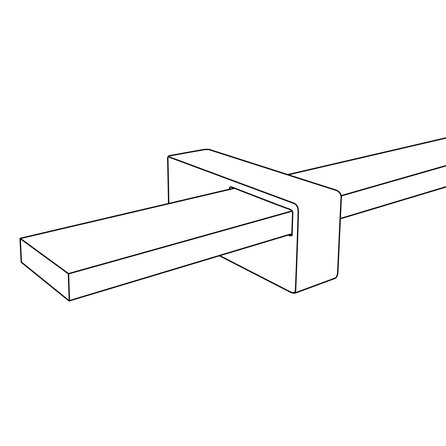 Trapleuning in RAL kleur naar wens (gecoat) op maat - voor buiten - rechthoekig (40x10 mm) - incl. leuninghouders TYPE 13 - coating in iedere RAL kleur