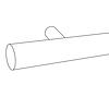 Trapleuning in RAL kleur naar wens (gecoat) op maat - voor buiten - rond smal - incl. leuninghouders TYPE 14 - coating in iedere RAL kleur