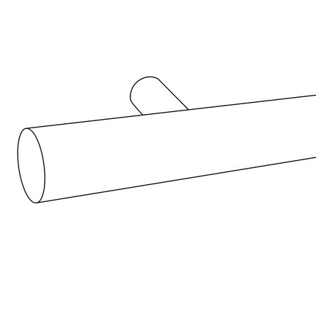 Trapleuning in RAL kleur naar wens (gecoat) op maat - voor buiten - rond smal - incl. leuninghouders TYPE 14 - coating in iedere RAL kleur