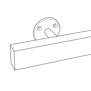 Trapleuning in RAL kleur naar wens - rechthoekig (40x20 mm) - incl. dragers TYPE 4