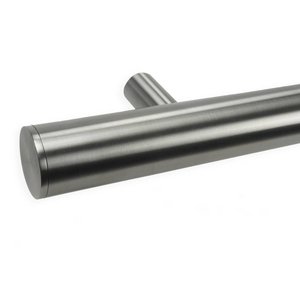 Inox trapleuning - voor buiten - rond - incl. dragers TYPE 14