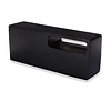 Zwarte leuninghouder - TYPE 13 - recht - voor 40x10 mm trapleuningen - coating zwart RAL 9005