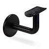 Zwarte leuninghouder - TYPE 3 - rond - voor ronde trapleuningen (42,4 mm) - coating zwart RAL 9005