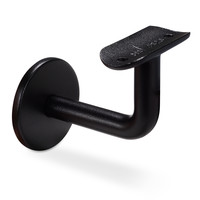 Zwarte leuninghouder - TYPE 3 - rond