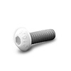 Bolkop inbusschroef - M5 - 12 mm - wit gecoat - 10 stuks - laagbolkopschroef met binnenzeskant