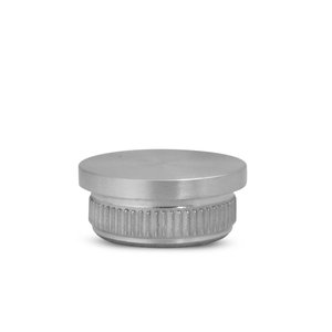 Inox einddop - vlak - 33,7 mm - geborsteld