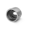 INOX (muur) flens - t.b.v. ronde leuning 33,7 mm - geborsteld RVS