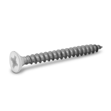 Universele schroef  - wit gecoat - 4,5x40 mm - 10 stuks - verzonken kruiskop