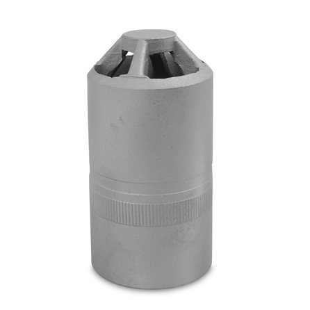 Inox koppelstuk - recht - t.b.v. ronde leuning 42,4 mm - Trapleuning verbindings- / verlengingsstuk