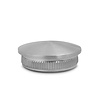 Inox einddop halfrond - t.b.v. ronde leuning 42,4 mm - geborsteld RVS