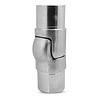 Inox bocht - variabel - 0-70 graden - t.b.v. ronde leuning 42,4 mm