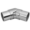 Inox bocht - variabel - 0-70 graden - t.b.v. ronde leuning 42,4 mm