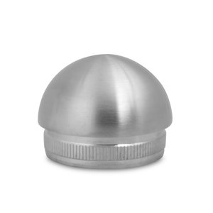Inox einddop - rond - 42,4 mm - geborsteld