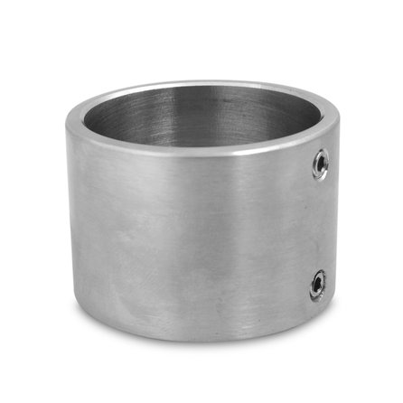 INOX (muur) flens - t.b.v. ronde leuning 42,4 mm - geborsteld RVS