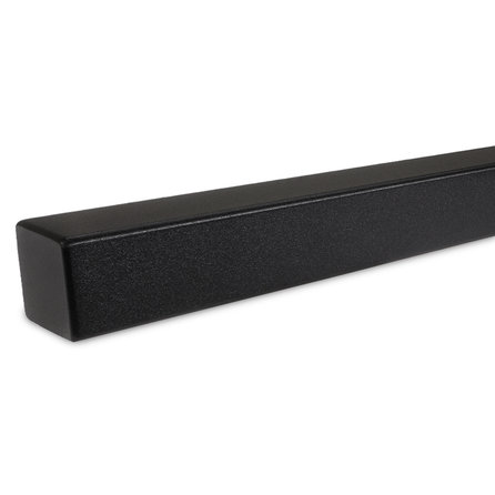 Zwarte trapleuning (gecoat) op maat - vierkant (40x40 mm) - coating zwart RAL 9005