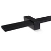 Zwarte trapleuning (gecoat) op maat - rechthoekig (40x10 mm) - incl. leuninghouders TYPE 13 - coating zwart RAL 9005