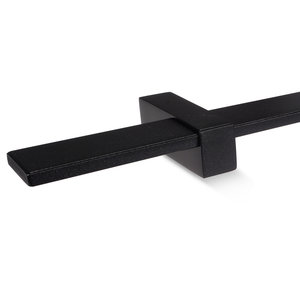Zwarte trapleuning - rechthoekig (40x10 mm) - incl. dragers TYPE 13