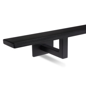 Zwarte trapleuning - rechthoekig (40x10 mm) - incl. dragers TYPE 11