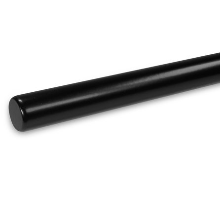Zwarte trapleuning (gecoat) op maat - rond smal - coating zwart RAL 9005