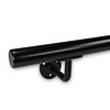 Zwarte trapleuning (gecoat) op maat - rond smal - incl. leuninghouders TYPE 1 - coating zwart RAL 9005