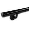 Zwarte trapleuning (gecoat) op maat - rond smal - incl. leuninghouders TYPE 2 - coating zwart RAL 9005