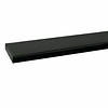 Zwarte trapleuning (gecoat) op maat - rechthoekig (50x10 mm) - coating zwart RAL 9005