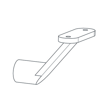 Leuninghouder in RAL kleur naar wens - TYPE 7 - recht - voor rechthoekige / vierkante trapleuningen - coating in iedere RAL kleur Leuninghouder in RAL kleur naar wens - TYPE 7 - recht - voor rechthoekige / vierkante trapleuningen - coating in iedere RAL kleur
