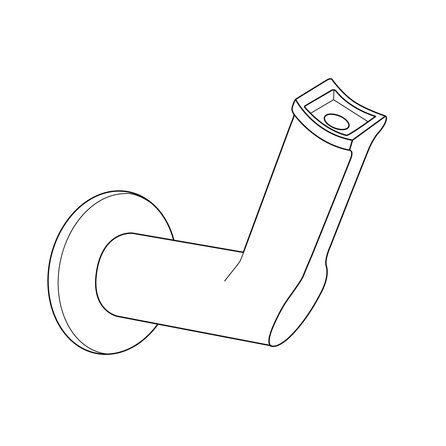 Leuninghouder in RAL kleur naar wens - TYPE 17 - rond - voor ronde trapleuningen (42,4 mm) - coating in iedere RAL kleur