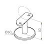 Brons / goud trapleuning (gecoat) op maat - rond - incl. leuninghouders TYPE 5 - coating messing / koper look