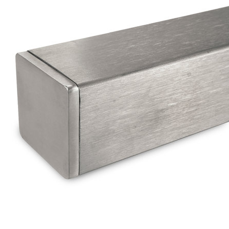 Proefstuk - inox trapleuning - 10 cm lang + einddop