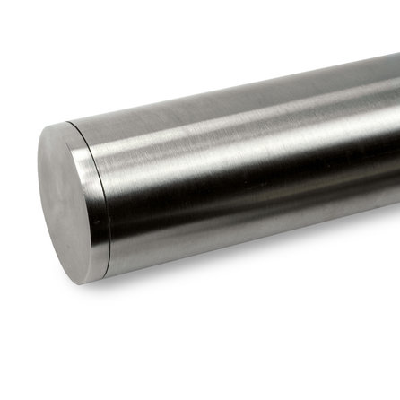 Proefstuk - inox trapleuning - 10 cm lang + einddop