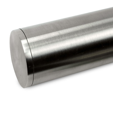 Proefstuk - inox trapleuning - 10 cm lang + einddop