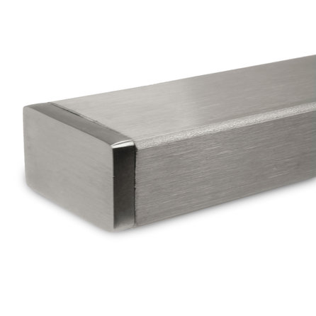 Proefstuk - inox trapleuning - 10 cm lang + einddop