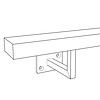 Trapleuning in RAL kleur naar wens (gecoat) op maat - rechthoekig (40x20 mm) - incl. leuninghouders TYPE 10 - coating in iedere RAL kleur