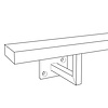 Trapleuning in RAL kleur naar wens (gecoat) op maat - rechthoekig (40x15 mm) - incl. leuninghouders TYPE 10 - coating in iedere RAL kleur