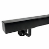 Zwarte trapleuning (gecoat) op maat - vierkant (40x40 mm) - incl. leuninghouders TYPE 1 - coating zwart RAL 9005