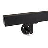 Zwarte trapleuning (gecoat) op maat - vierkant (40x40 mm) - incl. leuninghouders TYPE 1 - coating zwart RAL 9005