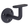 Antraciet leuninghouder - TYPE 1 - recht - voor rechthoekige / vierkante trapleuningen - coating donkergrijs RAL 7016 of 7021