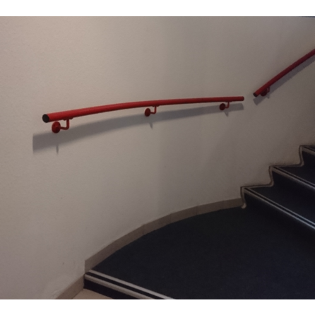Trapleuning in RAL kleur naar wens (gecoat) op maat - rond - incl. leuninghouders TYPE 1 - coating in iedere RAL kleur