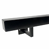 Zwarte trapleuning (gecoat) op maat - vierkant (40x40 mm) - incl. leuninghouders TYPE 10 - coating zwart RAL 9005
