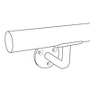 Trapleuning in RAL kleur naar wens (gecoat) op maat - voor buiten - rond smal - incl. leuninghouders TYPE 1 - coating in iedere RAL kleur