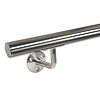 Inox trapleuning op maat - rond smal - incl. leuninghouders TYPE 1 - voor buiten
