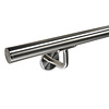 Inox trapleuning op maat - rond smal - incl. leuninghouders TYPE 3 - voor buiten