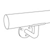Trapleuning in RAL kleur naar wens (gecoat) op maat - voor buiten - rond - incl. leuninghouders TYPE 1 - coating in iedere RAL kleur