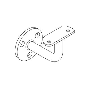Leuninghouder in RAL kleur naar wens - voor buiten - TYPE 1 - rond