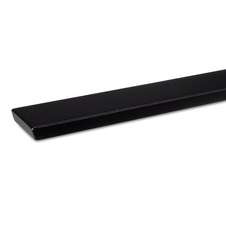 Zwarte trapleuning (gecoat) op maat - voor buiten - rechthoekig (40x10 mm) - coating zwart RAL 9005