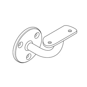 Leuninghouder in RAL kleur naar wens - voor buiten - TYPE 2 - rond