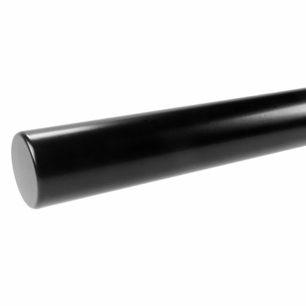 Zwarte trapleuning (gecoat) op maat - rond - coating zwart RAL 9005